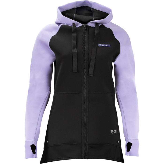 2024 Prolimit Womens PG 1.5mm Neoprene SUP Hoodie 400.14715.040 - Black / Lavender